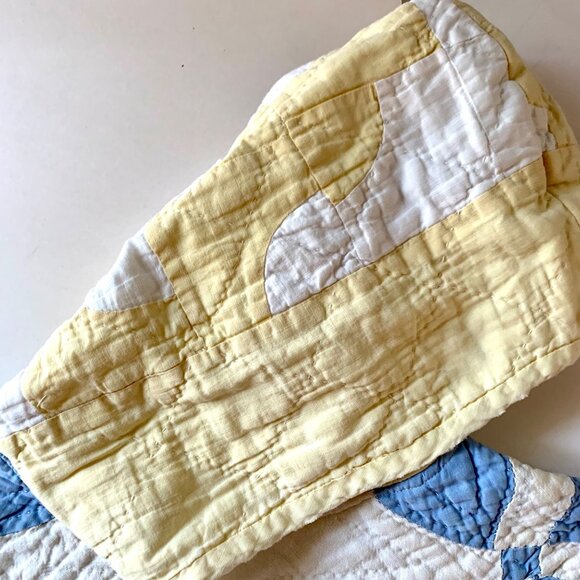 Handmade Toddler Hooded Jacket Made from Vintage Quilts 18 mo Sailor Blue White - Picture 9 of 11